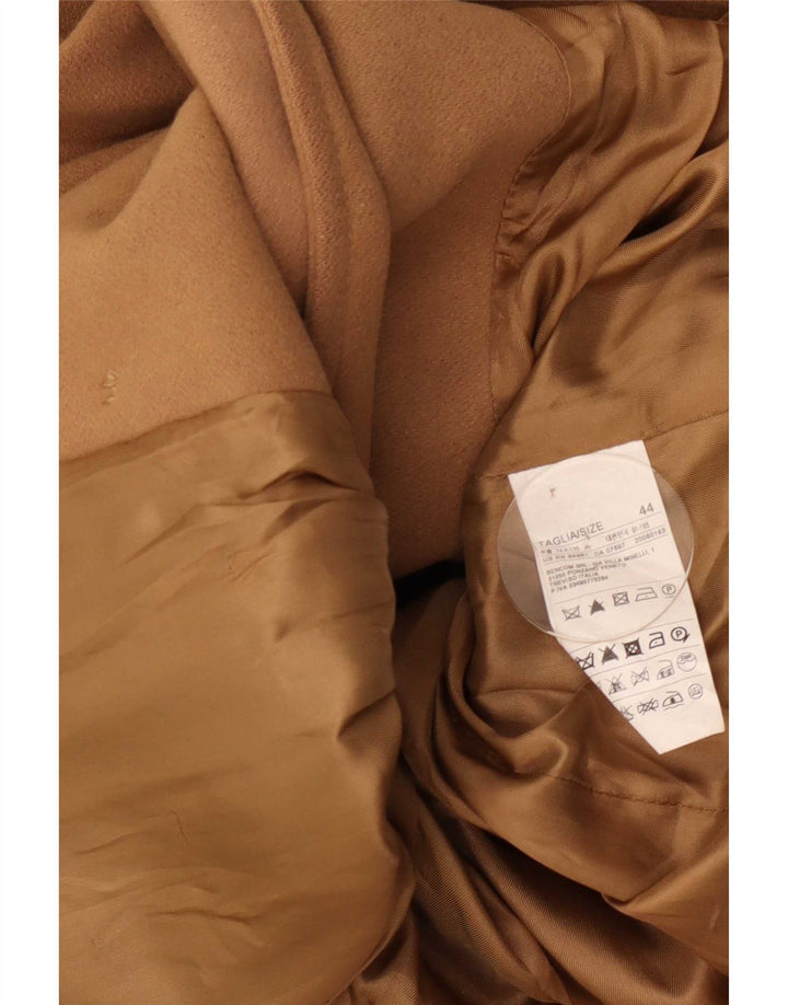 Benetton Женское двубортное пальто IT 44 Medium Beige Wool