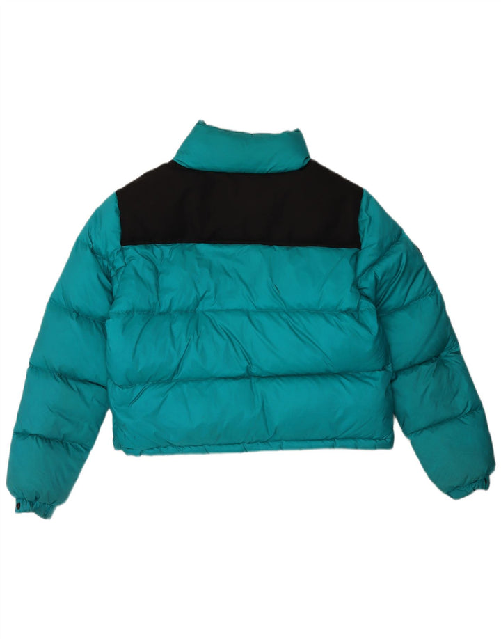Женская стеганая куртка Superdry UK 12, средний бирюзовый полиэстер с цветными блоками