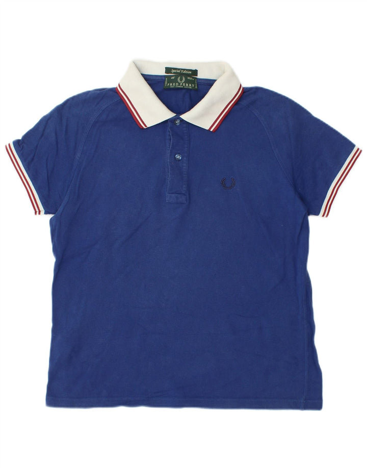 Мужская рубашка-поло FRED PERRY, маленькая синяя, хлопок