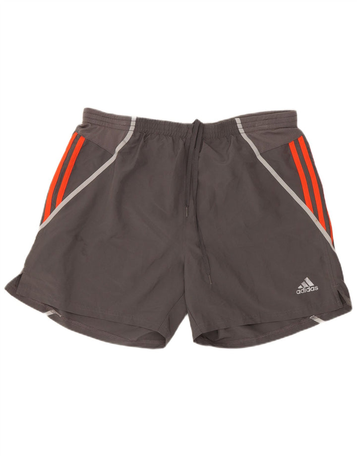 Мужские шорты для плавания Adidas среднего серого цвета из полиэстера с цветными блоками