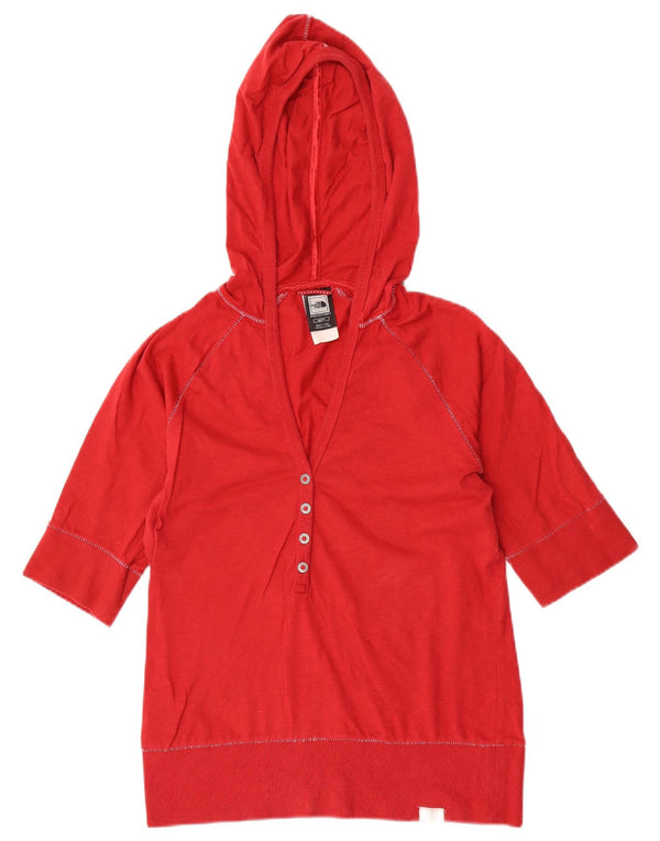Женская футболка с капюшоном The North Face Top UK 6 XS, красный хлопок