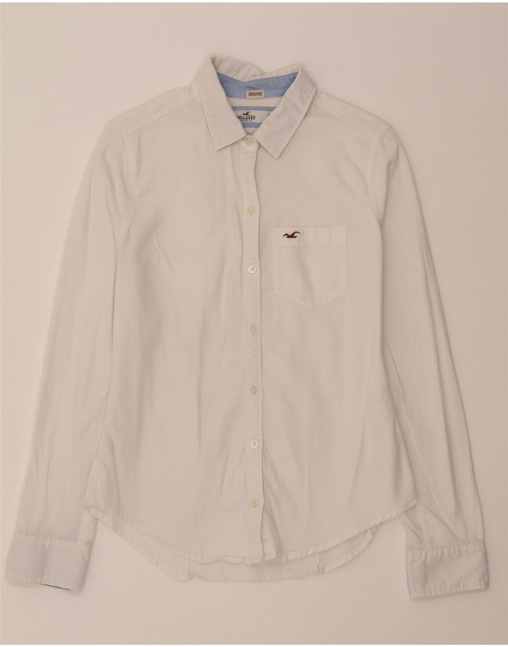 HOLLISTER Womens Shirt UK 10 Small White Cotton