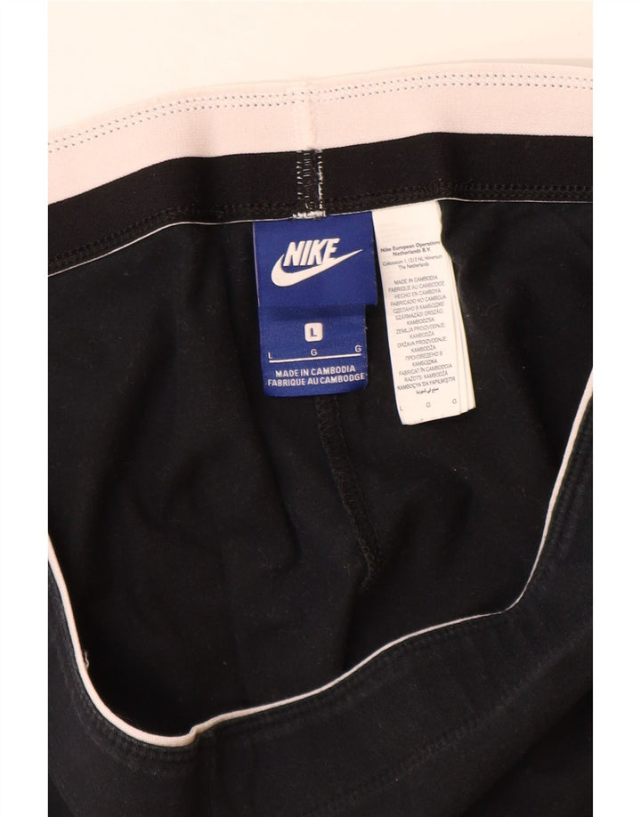 Женские леггинсы с рисунком Nike UK 16, большие черные хлопковые