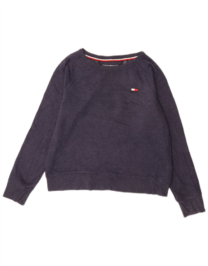 TOMMY HILFIGER Женский свитер-свитер оверсайз UK 10, маленький темно-синий