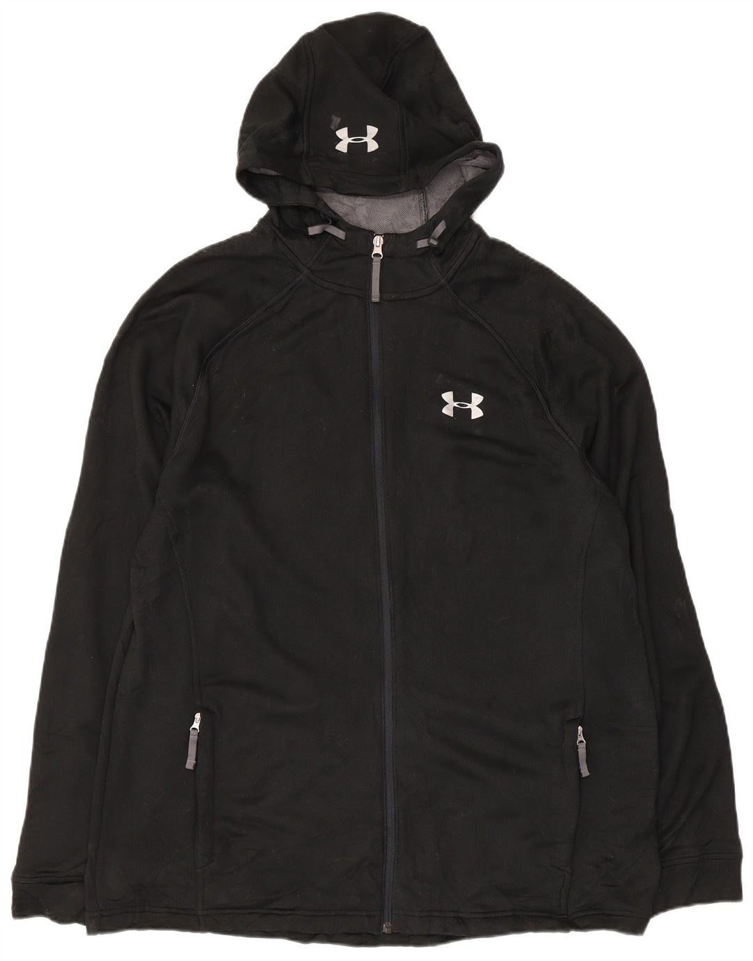 Мужской свитер с капюшоном на молнии Under Armour XL, черный полиэстер