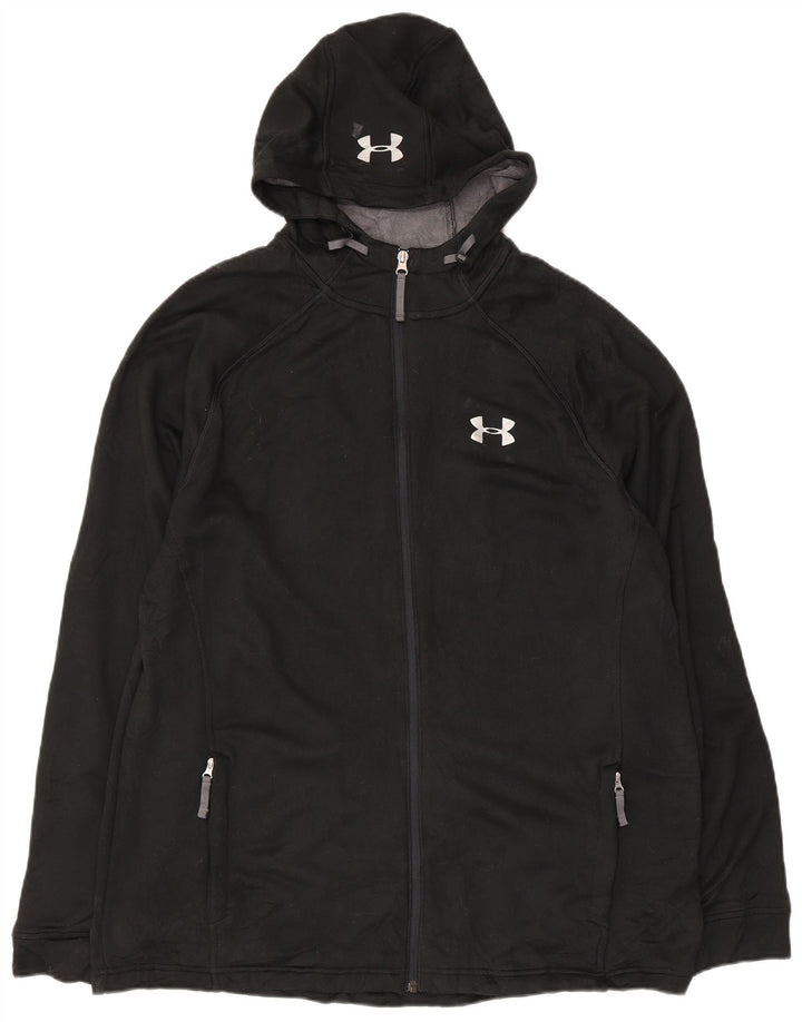 Мужской свитер с капюшоном на молнии Under Armour XL, черный полиэстер