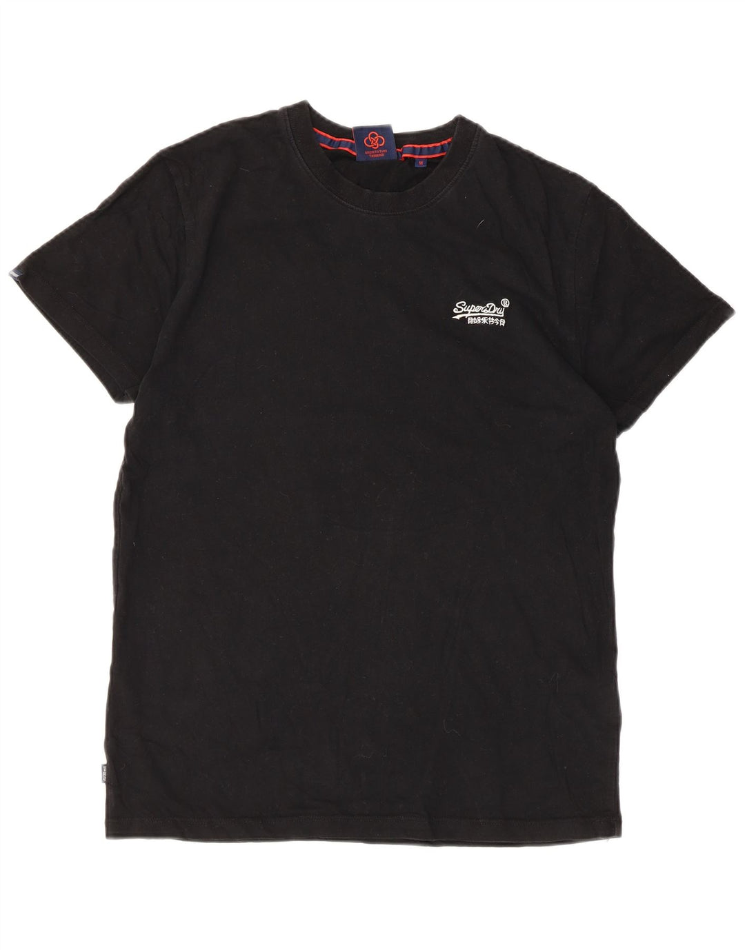 Мужская футболка Superdry Top из хлопка среднего размера, черная