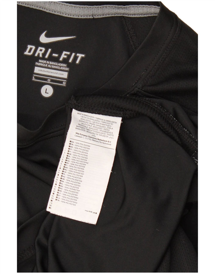 Мужская футболка NIKE Dri Fit, большой черный полиэстер