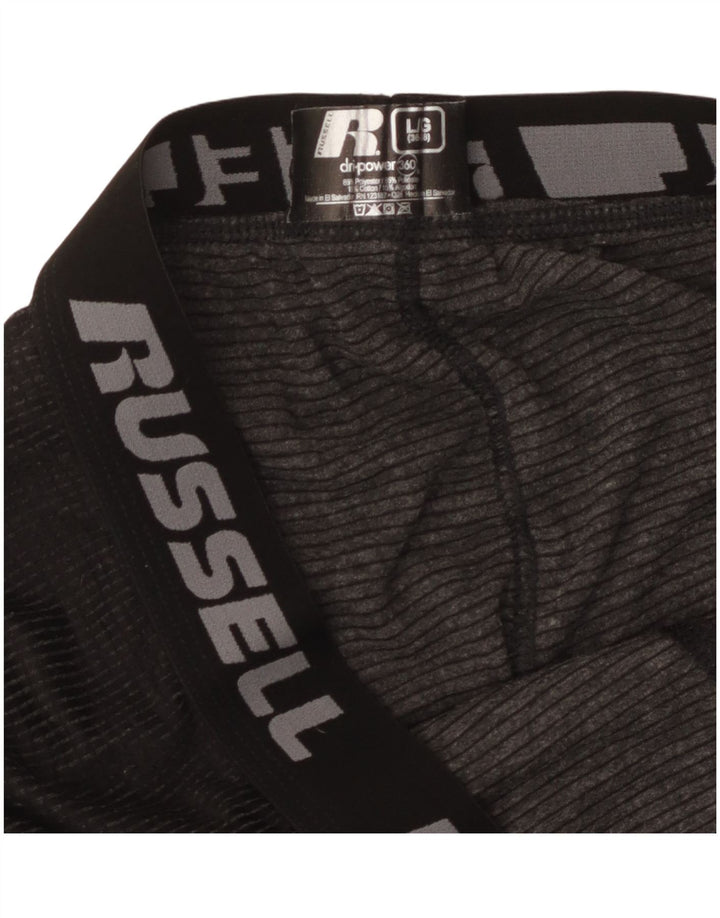 Мужские леггинсы с рисунком Russell Athletic, большие черные полиэстер
