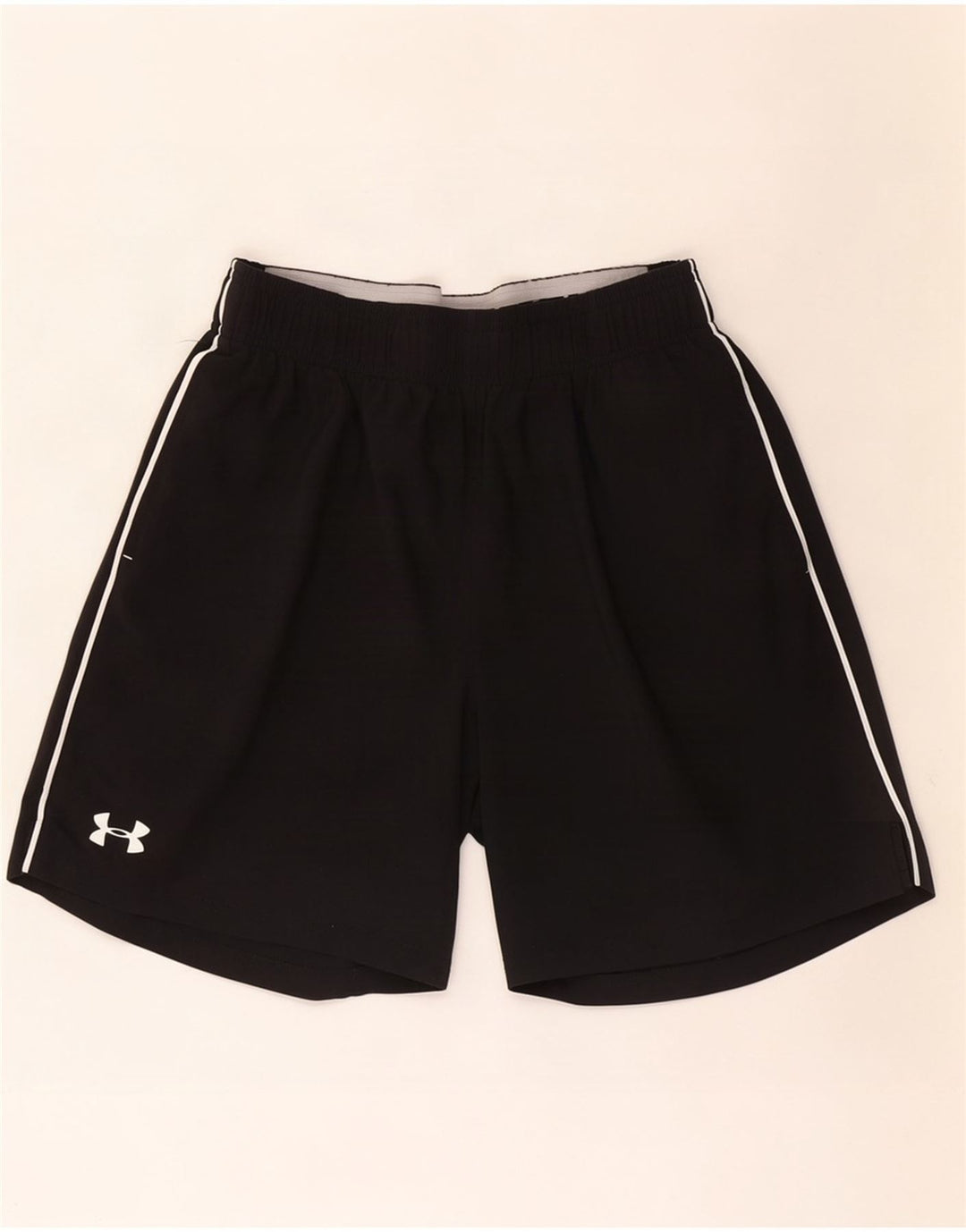 Мужские спортивные шорты с рисунком Under Armour, средние черные