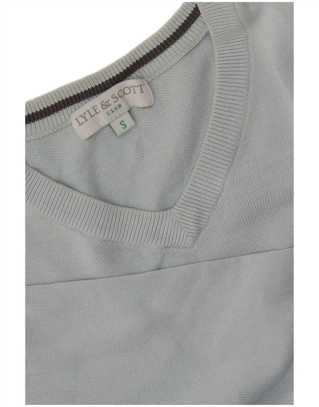 Мужской клубный джемпер с v-образным вырезом LYLE & SCOTT, маленький синий