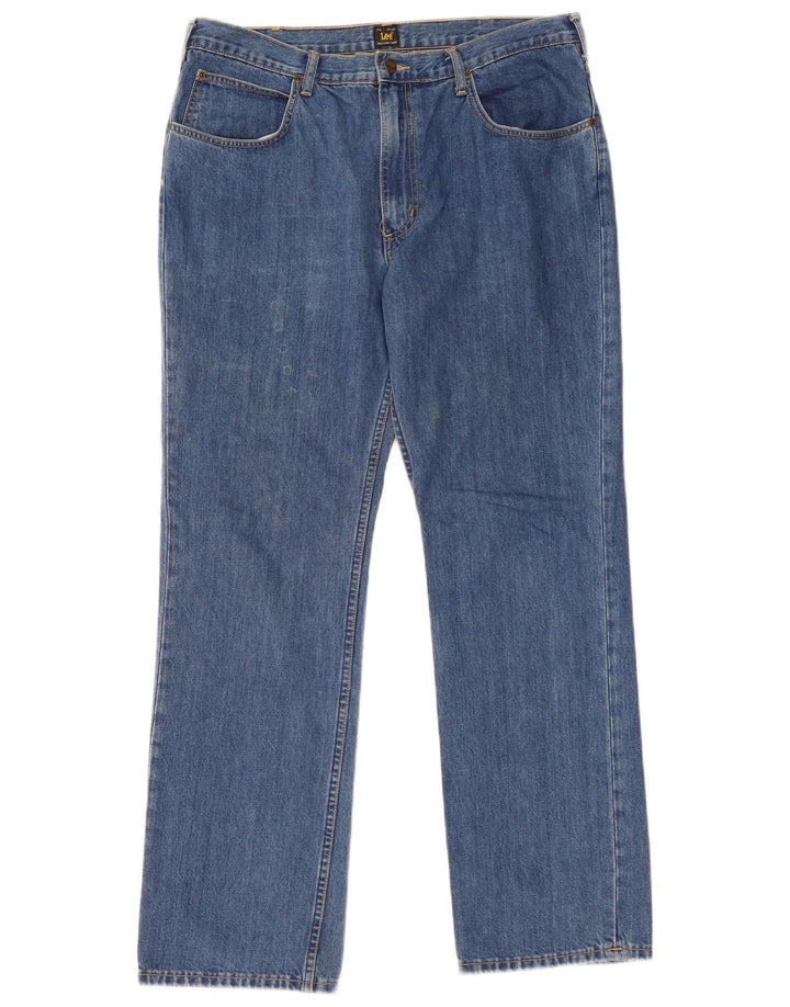 Мужские прямые джинсы Lee Brooklyn W38 L32, синий хлопок