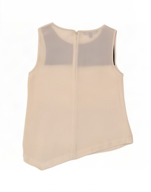 Женская блузка без рукавов Armani Exchange Top UK 6 XS Белая цветных блоков