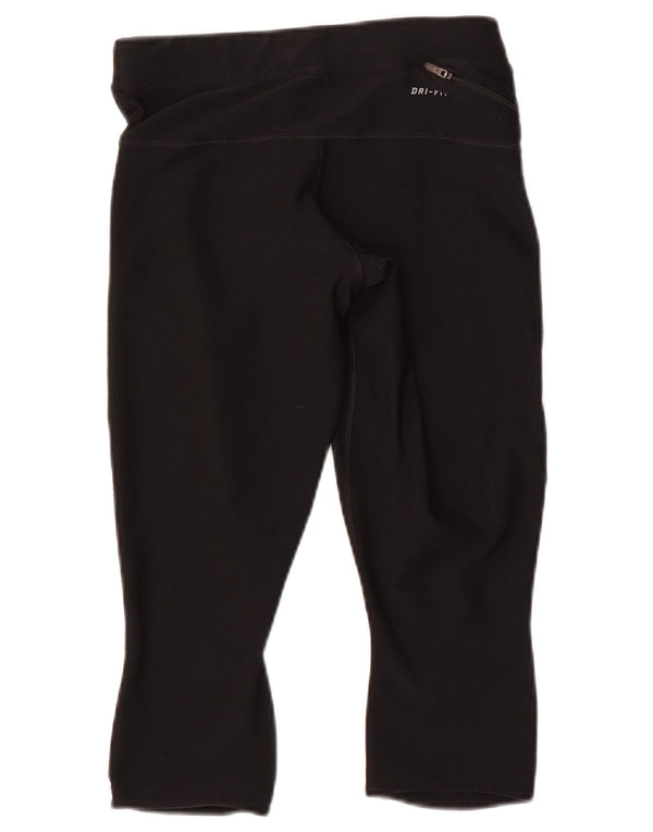 Женские леггинсы-капри Nike Dri Fit UK 14, средние, черные