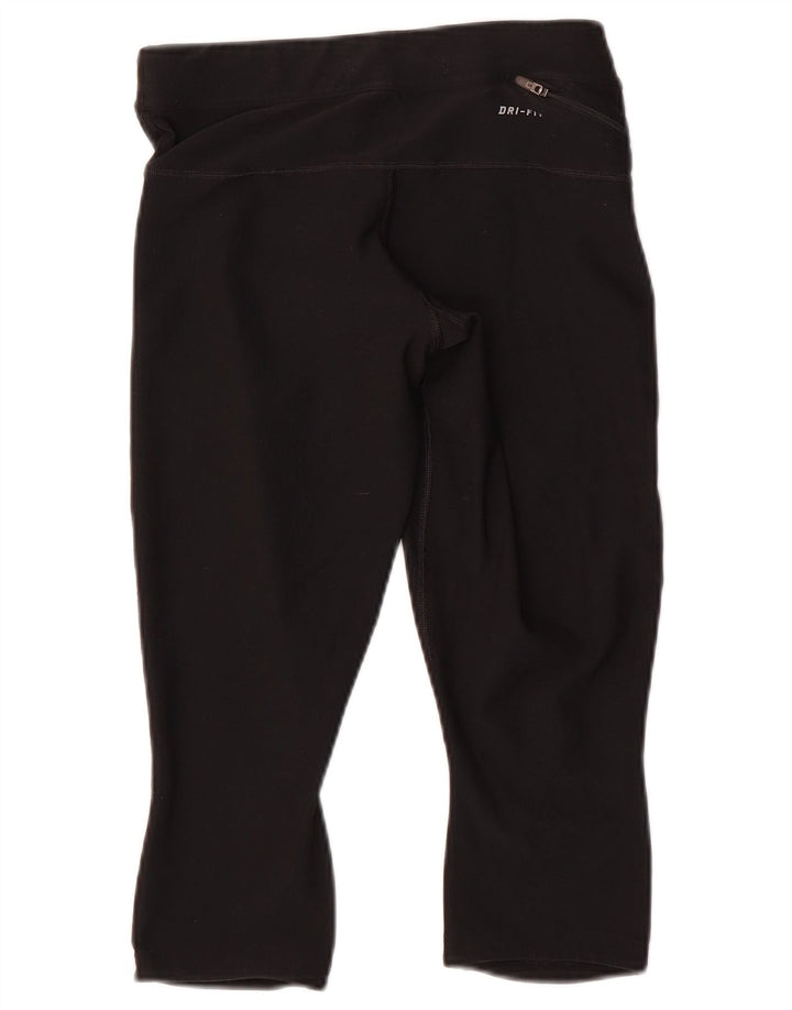 Женские леггинсы-капри Nike Dri Fit UK 14, средние, черные
