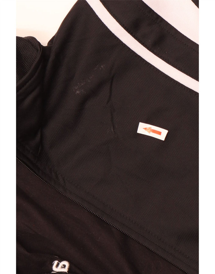 Спортивный костюм Asics для мальчиков, верхняя куртка 11–12 лет, черный полиэстер с цветными блоками