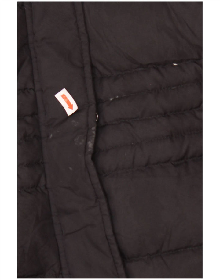 Женская стеганая куртка с капюшоном ESPRIT UK 10, маленькая, черная