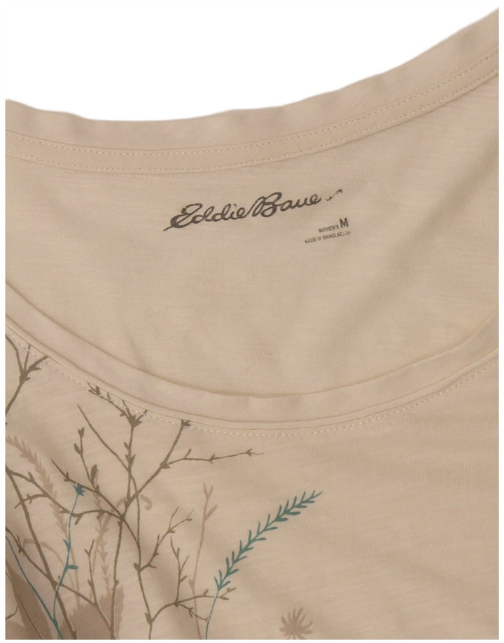Женская туника Eddie Bauer Top UK 12 Medium Off White Floral