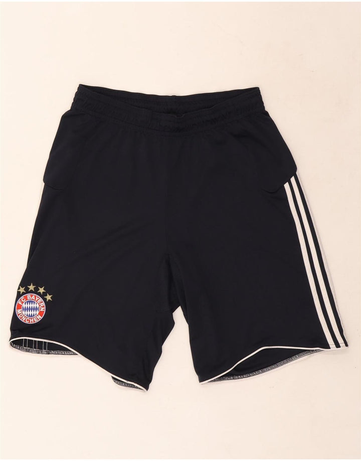 Adidas Mens FC Bayern Munchen Спортивные шорты среднего размера, темно-синие, полиэстер
