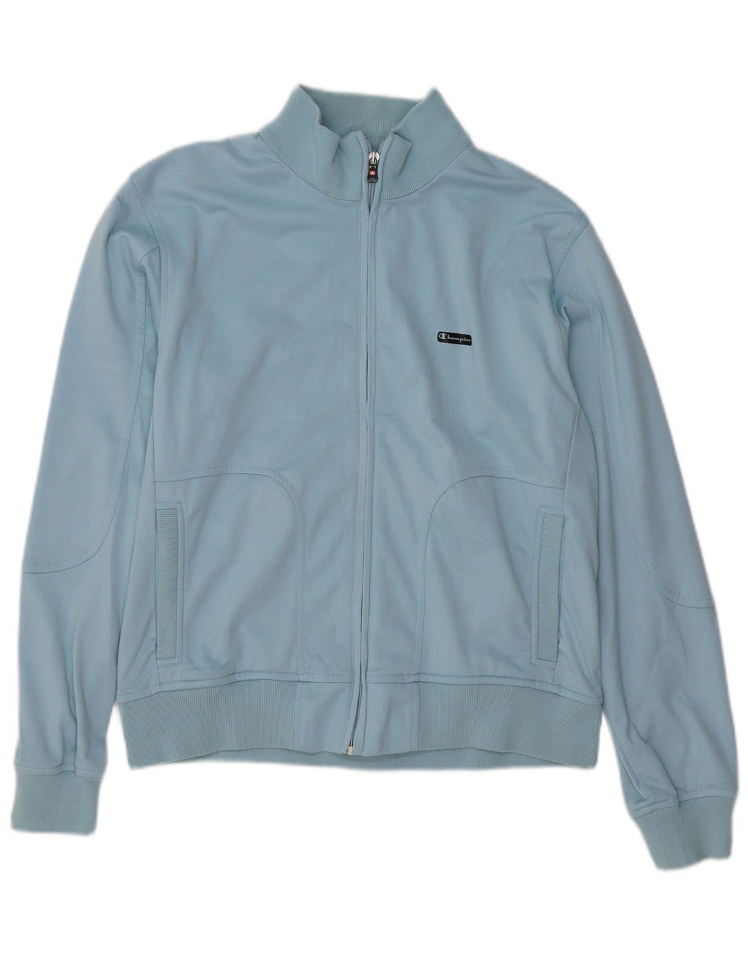 CHAMPION Womens Tracksuit Top Jacket UK 16 Large Blue Polyester