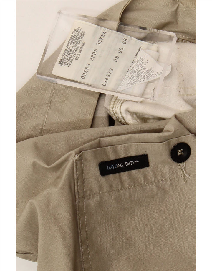Мужские прямые брюки карго Levi's W32 L31 бежевого цвета, хлопок