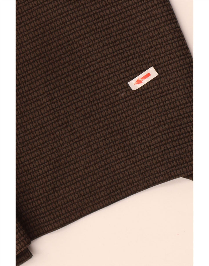 Marks & Spencer Womens Pencil Skirt  W32 Large Brown Geometric Polyester
