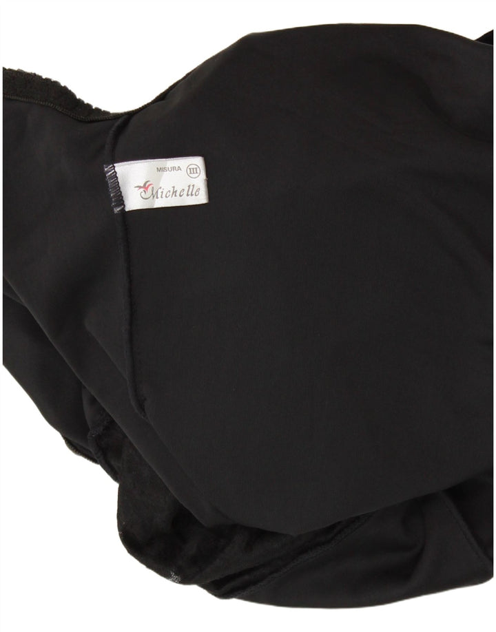 Женское бархатное боди MICHELLE UK 14, средний черный, полиэстер с узором пейсли