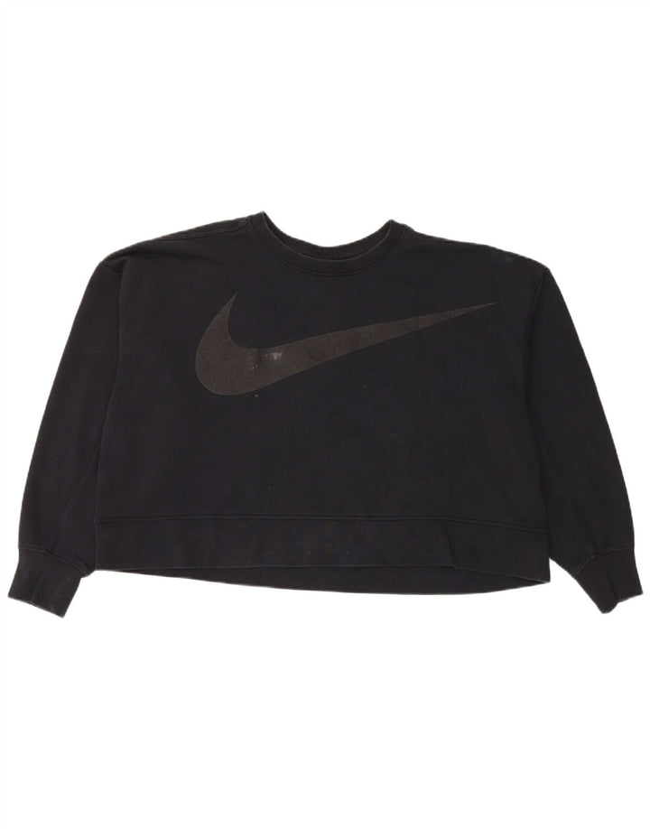Женский джемпер большого размера с рисунком Nike Dri Fit UK 16, большой черный