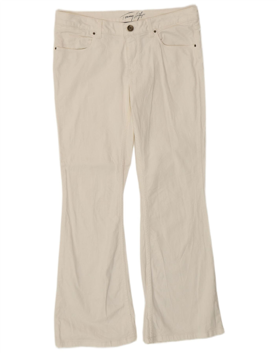 TOMMY HILFIGER Женские джинсы Bootcut W30 L30 Белый хлопок