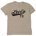 Мужская футболка с рисунком Levi's, хлопковый топ среднего серого цвета с крапинками