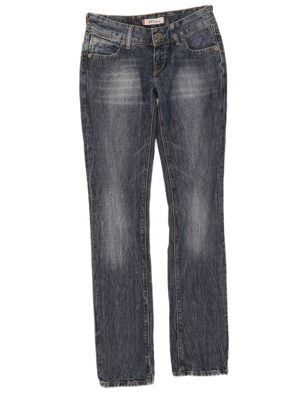 Женские узкие джинсы Levi's 571 W27 L34 синие, хлопок