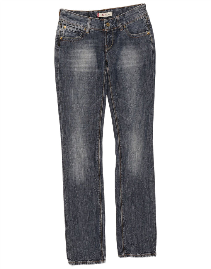 Женские узкие джинсы Levi's 571 W27 L34 синие, хлопок