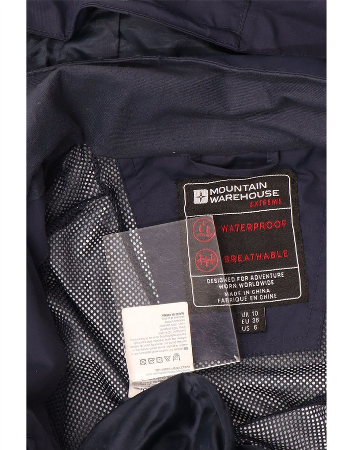 Женский плащ с капюшоном Mountain Warehouse UK 10, маленький темно-синий, нейлон