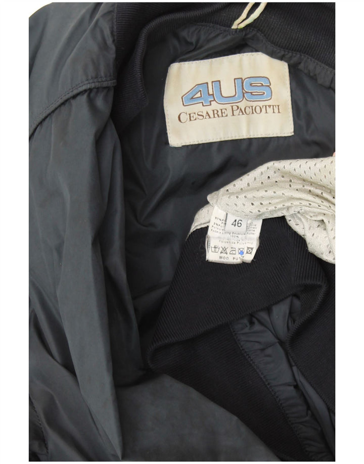 CESARE PACIOTTI 4US Женский бомбер с графическим рисунком IT 46 Большой Темно-Синий