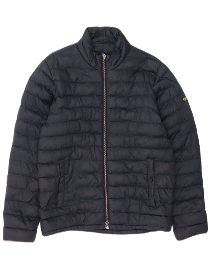 Мужская стеганая куртка Barbour UK 36, маленький темно-синий полиэстер