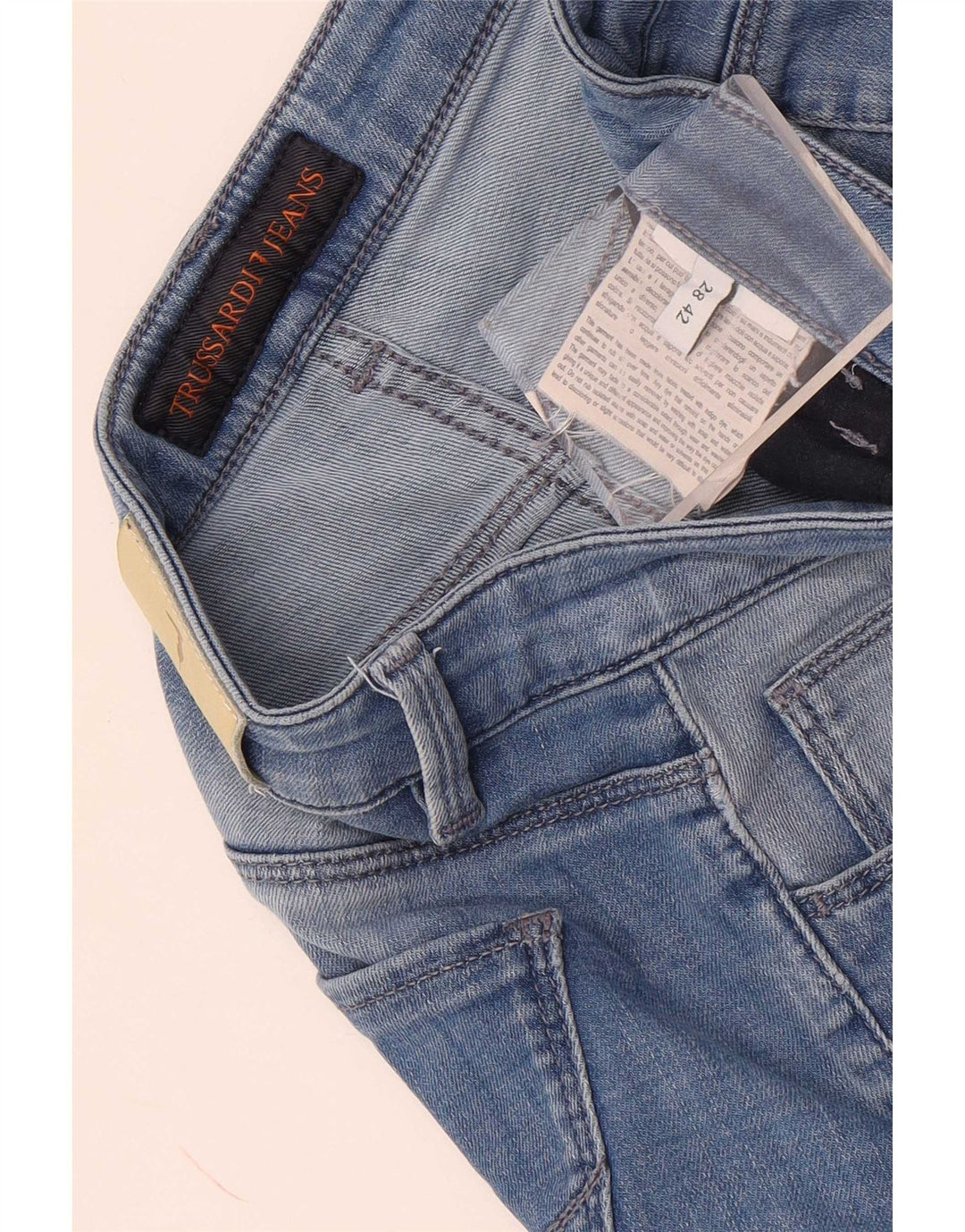 Женские укороченные джинсы Trussardi W28 L26 синие