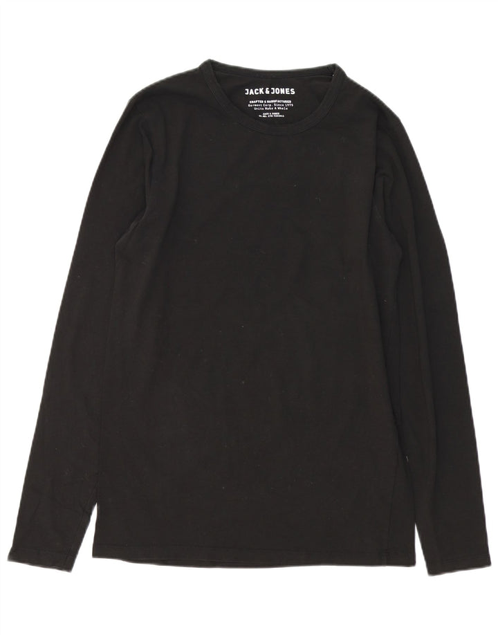Мужской топ Jack & Jones с длинным рукавом, средний черный хлопок