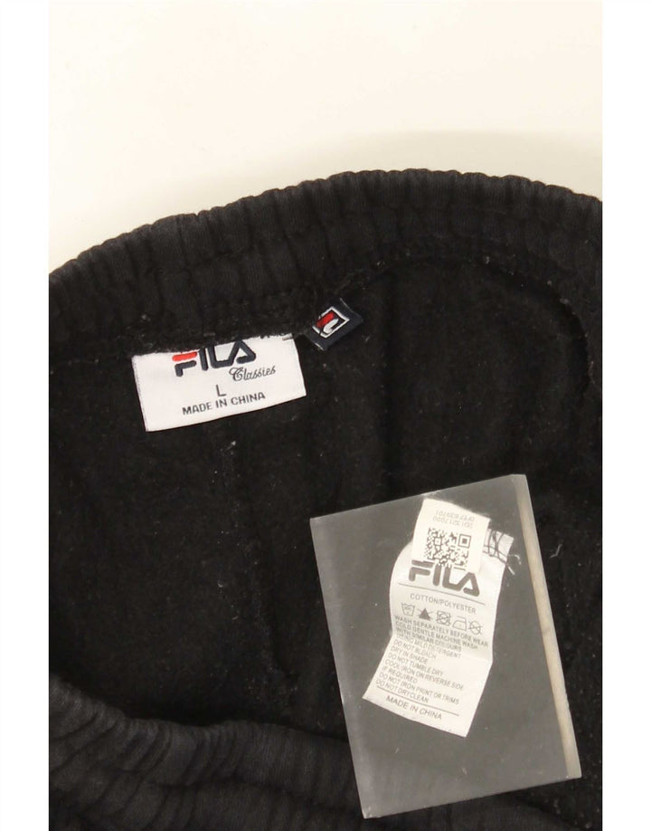 Мужские спортивные брюки Fila, джоггеры, большие черные хлопковые