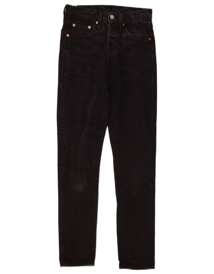 Женские прямые джинсы Levi's 501 W24 L30, черный хлопок