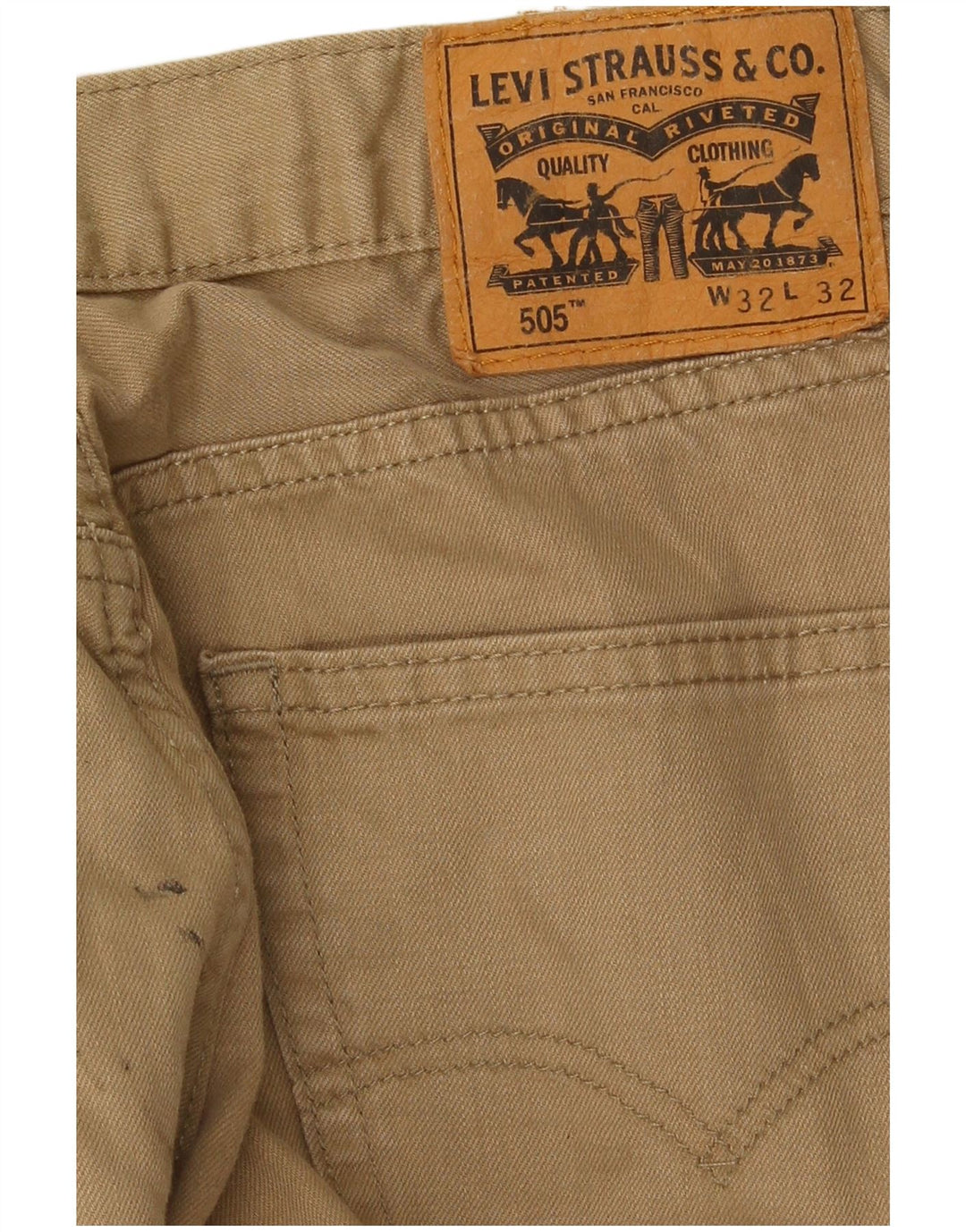 Мужские прямые джинсы Levi's 505 W32 L32 Бежевые