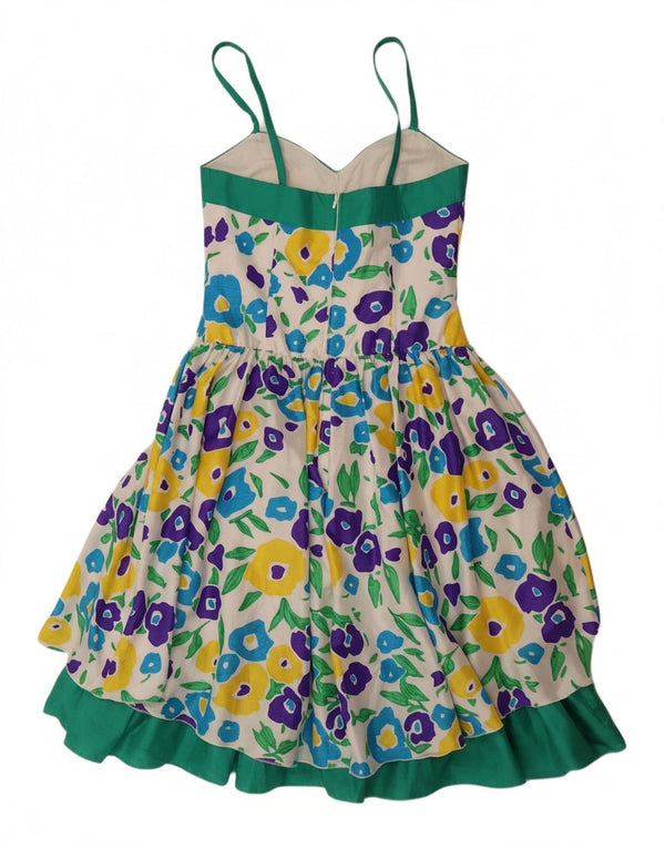 Женское платье А-силуэта без рукавов VERA MONT, Великобритания, 8, маленькое белое с цветочным принтом