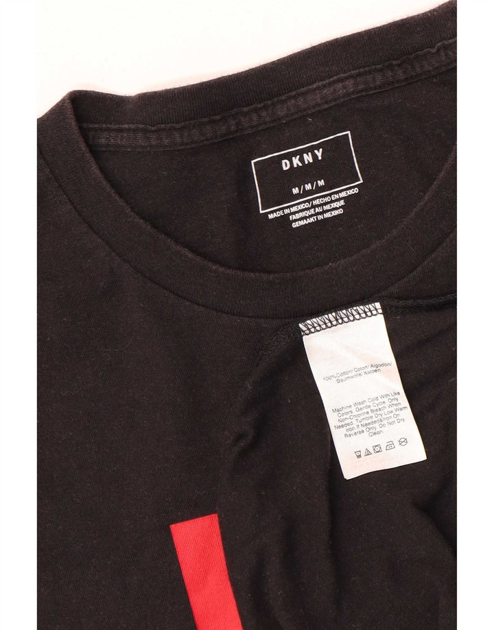 Dkny Мужская футболка с рисунком Топ среднего размера, черный хлопок