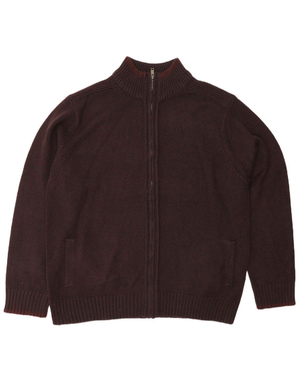 Мужской кардиган стандартного кроя Marks & Spencer 2XL бордовый полиакрил