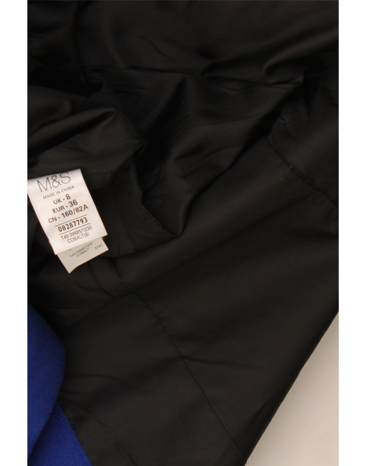 Женское пальто Marks & Spencer UK 8 маленькое синее из полиэстера
