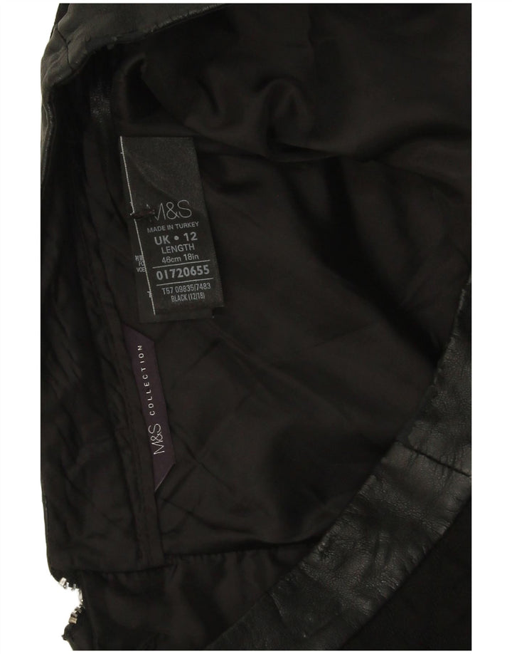 Женская мини-юбка Marks & Spencer UK 12 Medium W30 Черная аргайл/бриллиант