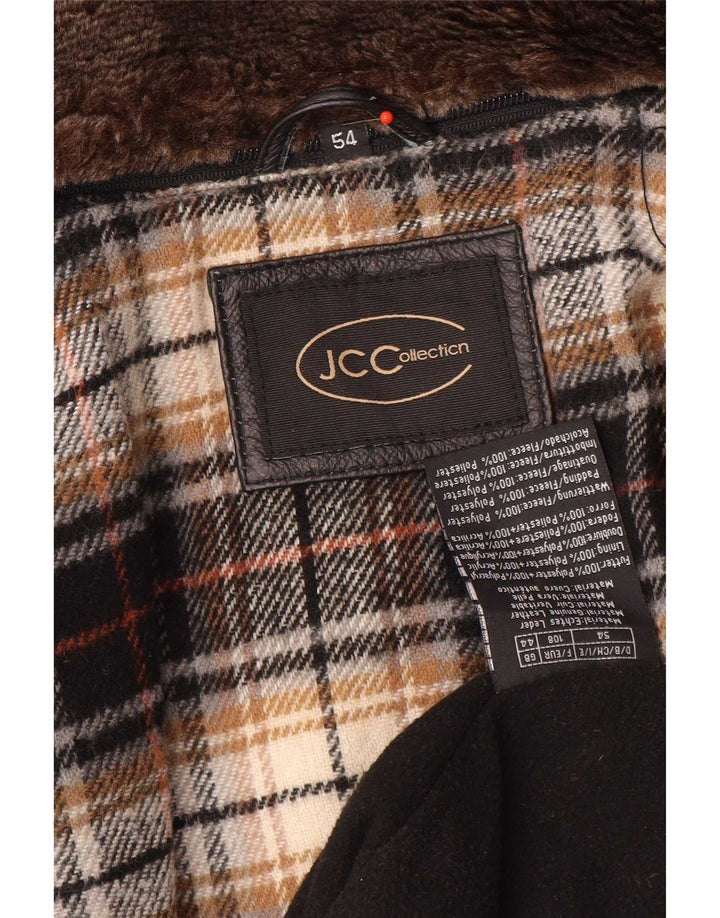 Куртка мужская кожаная JCC IT 54 2XL черная