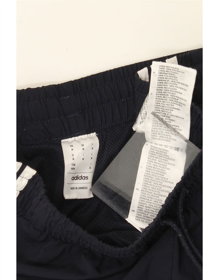 Мужские спортивные шорты ADIDAS среднего размера, темно-синие, полиэстер