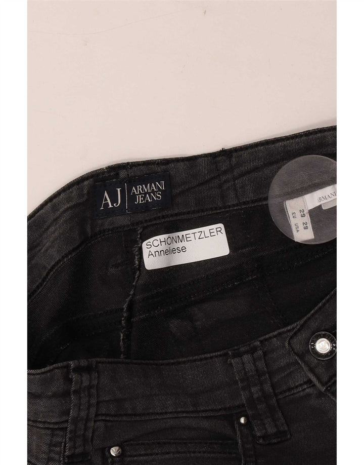 Женские узкие джинсы Armani W29 L29 черные