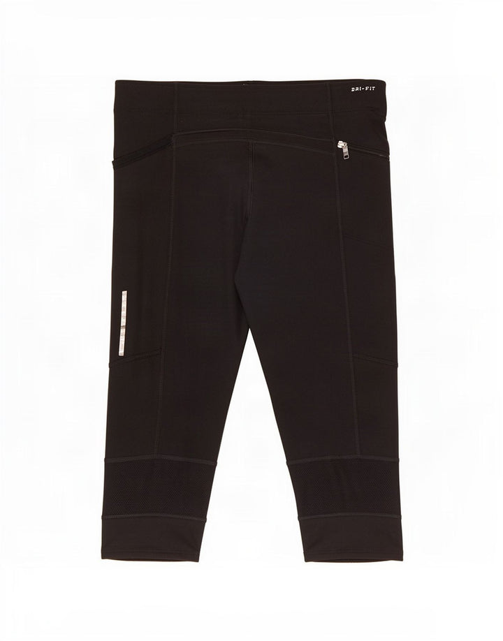 Женские леггинсы-капри Nike Dri Fit UK 14, средний черный, полиэстер
