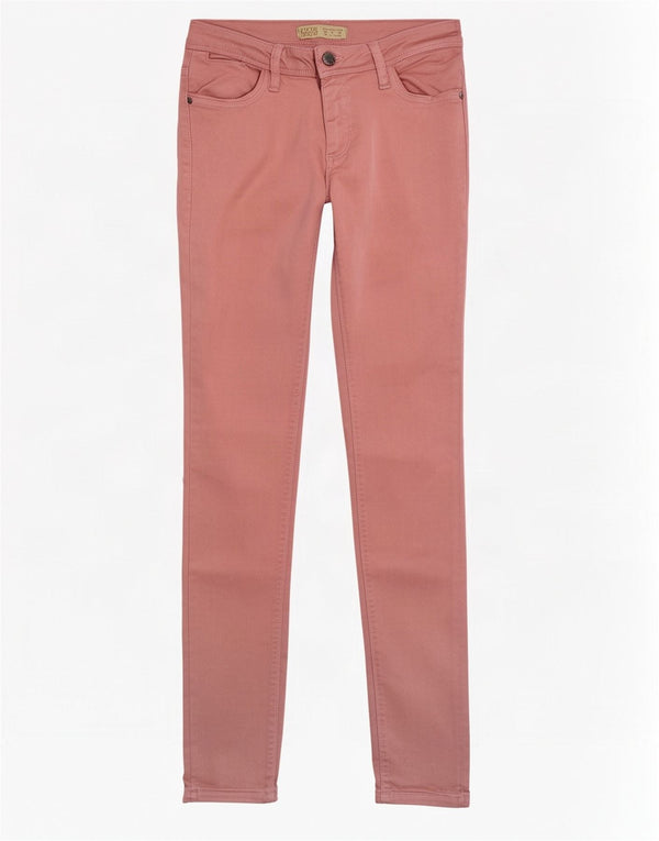Женские повседневные брюки скинни Zara EU 38, маленькие W28 L31, розовые